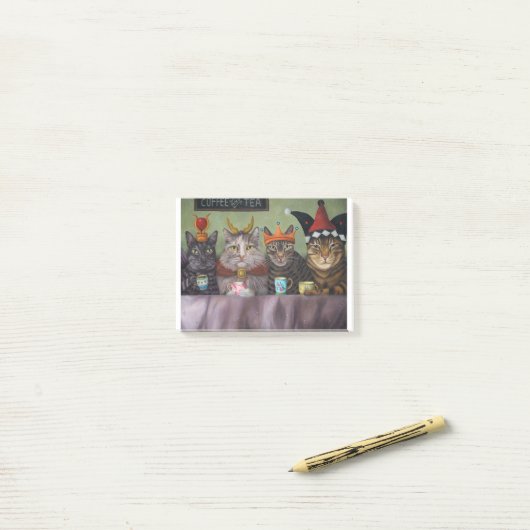 Kaffee oder Tee Post-it Klebezettel (Auf Schreibtisch)