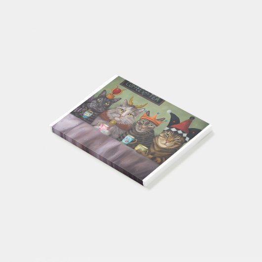 Kaffee oder Tee Post-it Klebezettel (angewinkelt)