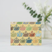 KAFFEE ODER TEE POSTKARTE (Stehend Vorderseite)