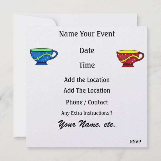 Kaffee oder Tee ? - SRF Einladung (Rückseite)