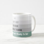 Kaffee- oder Teepegel witzig Kaffeetasse (VorderseiteRechts)