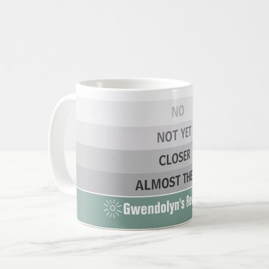 Kaffee- oder Teepegel witzig Kaffeetasse (Vorderseite Links)