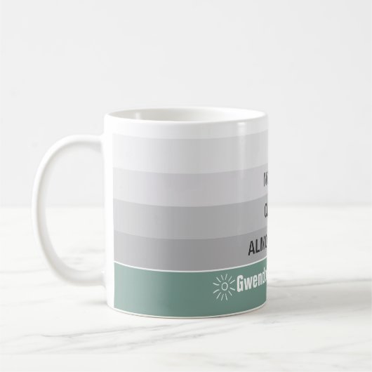 Kaffee- oder Teepegel witzig Kaffeetasse (Links)