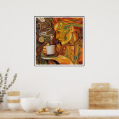 Kaffee- oder Teeplakat Poster (Küche)