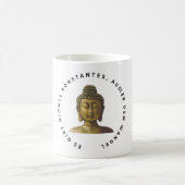 Kaffee- oder Teetasse, Buddha-Zitat auf Deutsch Kaffeetasse (Mittel)