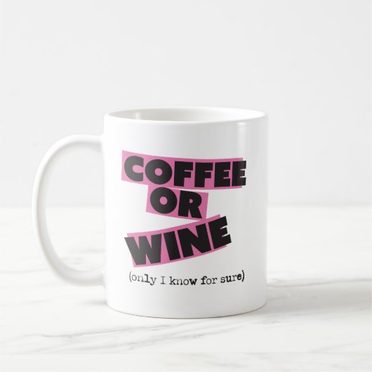 Kaffee oder Wein? Tasse (Links)