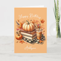 Kaffee Orange Pumpkin Gewürz und Bücher Geburtstag