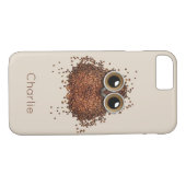 Kaffee Owl individuelle Name Gehäuse Case-Mate iPhone Hülle (Rückseite (Horizontal))