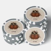 Kaffee Owl Poker-Chips für Monogramm Pokerchips (Stapel)