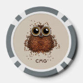 Kaffee Owl Poker-Chips für Monogramm Pokerchips (Rückseite)