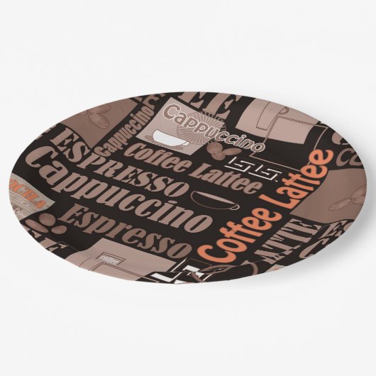 Kaffee Pappteller (Schrägansicht)