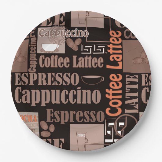 Kaffee Pappteller (Vorderseite)