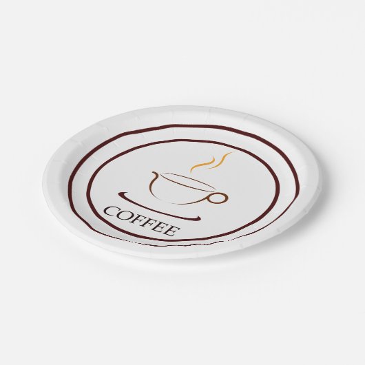 Kaffee Pappteller (Schrägansicht)