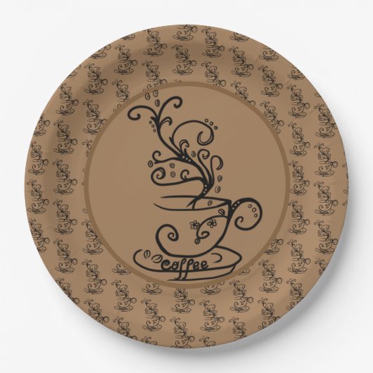 Kaffee  pappteller (Vorderseite)