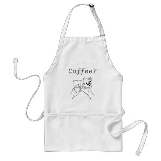 Kaffee Party Schürze - Zwei Cups Spaß