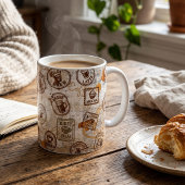 Kaffee-Pass Vintage-Stempel Kaffeetasse