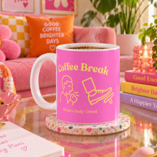 Kaffee-Pause Husten-Bremse - Persönlich Lustig Kaffeetasse