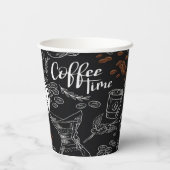 Kaffee Personalisierte Papiertücher Pappbecher (Rückseite)