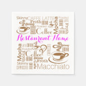 Kaffee PERSONALIZE Diner Name Serviette (Vorderseite)