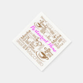 Kaffee PERSONALIZE Diner Name Serviette (Ecke)