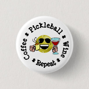 Kaffee, Pickleball, Wein, Pickleball Addict wieder Button