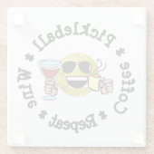 Kaffee, Pickleball, Wein, Pickleball Addict wieder Glasuntersetzer (Rückseite)