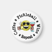 Kaffee, Pickleball, Wein, Pickleball Addict wieder Magnet (Vorne)