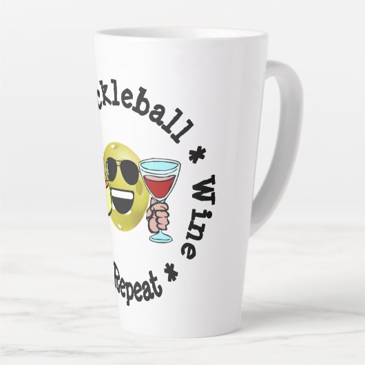 Kaffee, Pickleball, Wein, Pickleball Addict wieder Milchtasse (Rechte Ecke)