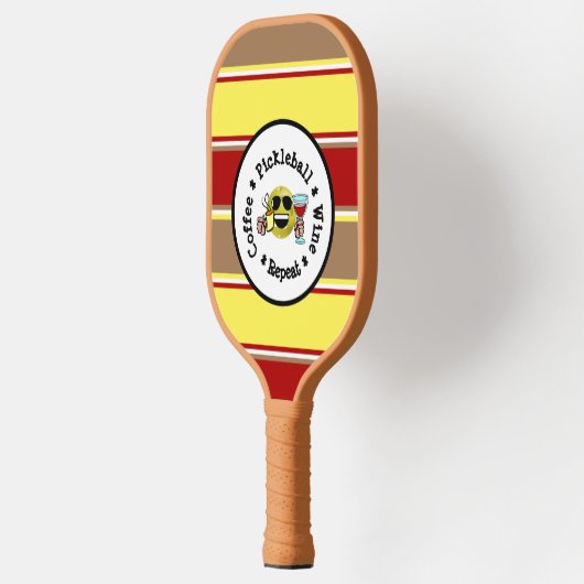 Kaffee, Pickleball, Wein, Pickleball Addict wieder Pickleball Schläger (Links)