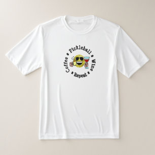 Kaffee, Pickleball, Wein, wiederholen T-Shirt