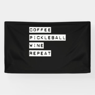 Kaffee Pickleball Wein Wiederholung Banner