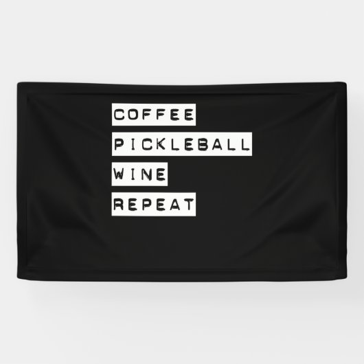 Kaffee Pickleball Wein Wiederholung Banner (Horizontal)