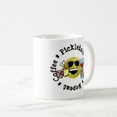 Kaffee, Pickleball, Wein, Wiederholung Funny Pickl Kaffeetasse (VorderseiteRechts)