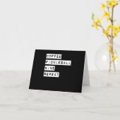 Kaffee Pickleball Wein Wiederholung Karte (Gelbe Blume)