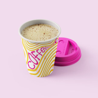 Kaffee Pink Vibrannte Papiertüten Pappbecher