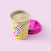 Kaffee Pink Vibrannte Papiertüten Pappbecher