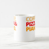Kaffee Pizza Und Klavier Kaffeetasse (Mittel)
