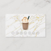 Kaffee-Pokal | Goldmarmor | Lochkarte Visitenkarte (Vorderseite)