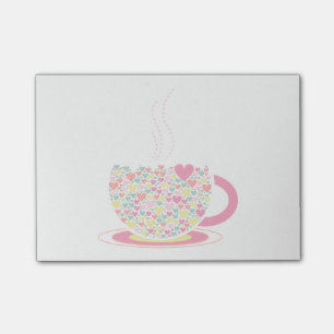 Kaffee-Pokal Hecht Es Note Pad Post-it Klebezettel