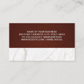 Kaffee-Pokal-Steaming | Marmor und Strohleder Visitenkarte (Rückseite)