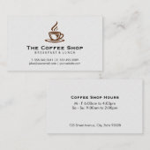 Kaffee-Pokal-Steaming Visitenkarte (Vorne/Hinten)