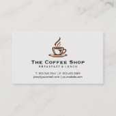 Kaffee-Pokal-Steaming Visitenkarte (Vorderseite)