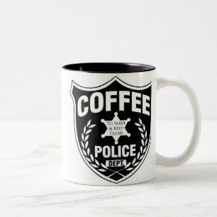 Kaffee-Polizei Zweifarbige Tasse