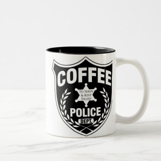 Kaffee-Polizei Zweifarbige Tasse (Rechts)
