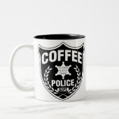 Kaffee-Polizei Zweifarbige Tasse (Links)