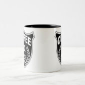 Kaffee-Polizei Zweifarbige Tasse (Mittel)