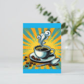 KAFFEE POP ART POSTCARD POSTKARTE (Stehend Vorderseite)