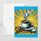 KAFFEE POP ART POSTCARD POSTKARTE (Vorne/Hinten)