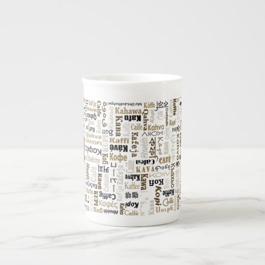 Kaffee Porzellantasse (Vorderseite)