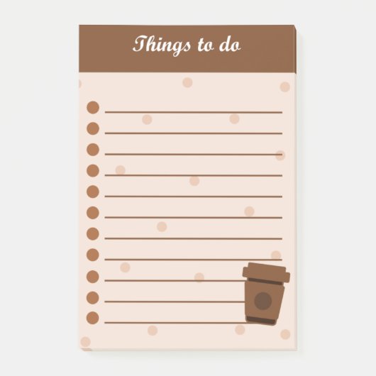 Kaffee Post-it Klebezettel (Vorderseite)